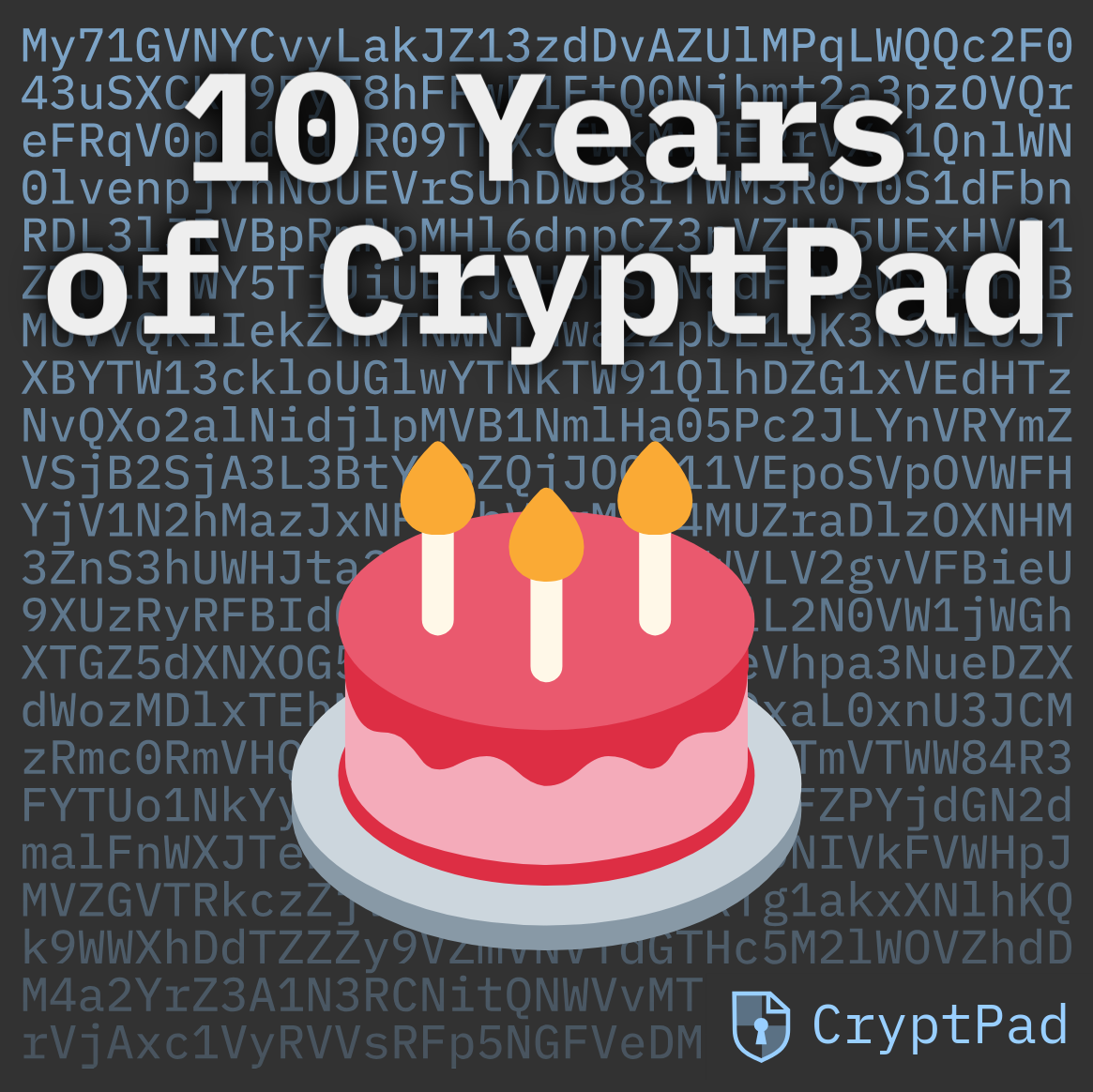 10 years of CryptPad birthday card