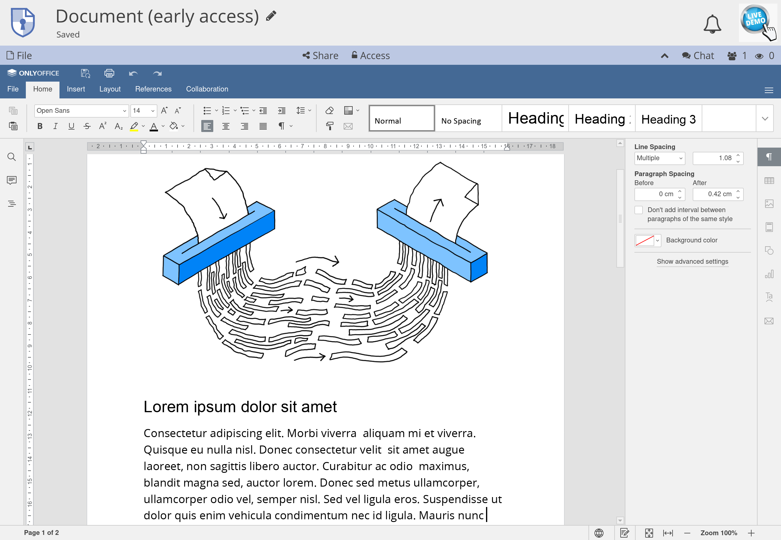 Preview of the new Document application.